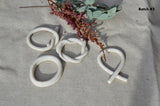 Porcelain Napkin Rings - White - Assorted - Set of 4