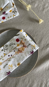 100% Cotton Napkins - Floral - Set of 4