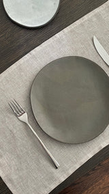 100% Pure Linen Placemats -Vichy - Beige Mini Checks - Set of 2