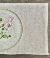 100% Pure Linen Placemats -Vichy - Beige Mini Checks - Set of 2