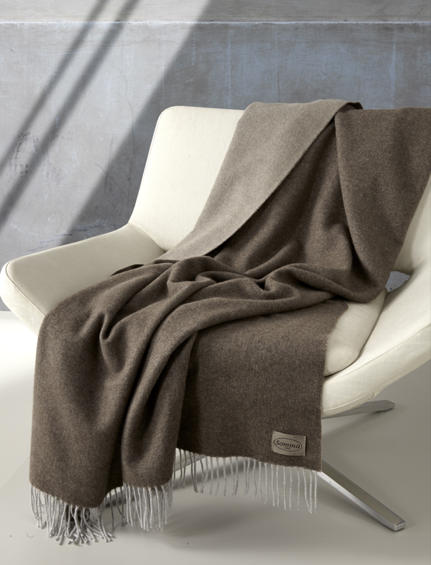 Gold by Somma Collection Italy Wool Cashmere Blend Throw BNorth Domicile