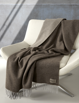 Gold by Somma 1867 Italy -  Wool + Cashmere Blend Reversible Throw
