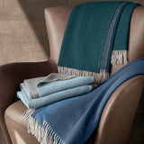 Gold by Somma 1867 Italy -  Wool + Cashmere Blend Reversible Throw
