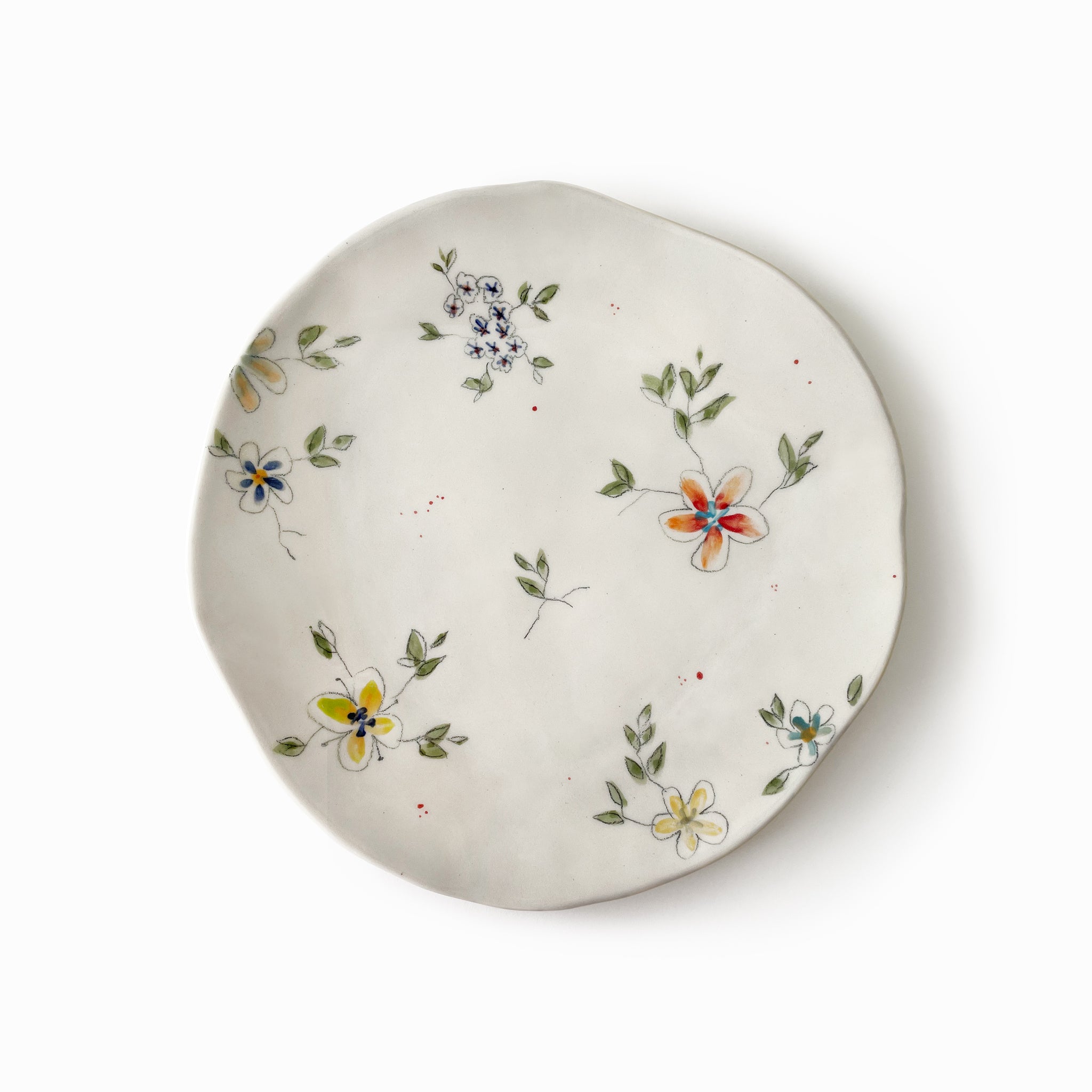 Porcelain 10.5" Dinner Plate - Floral Collection