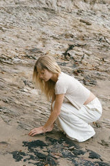 Anemone Waffle Organic Tee - Oatmeal