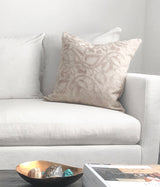Etta Vanilla Throw Pillow - 22" x 22"