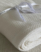 St Genève - Avalon - 100% Linen Honeycomb Throw - Cream