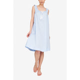 Sleeveless Nightie - Sky Blue Linen Blend
