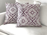 Maya Plum Throw Pillow - 24" x 24"
