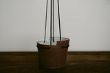 Dark Brown Sandstone Stoneware - Hanging Planter