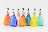 Rectangular Oil Dispenser Bottle - Handblown Glass - Sari Blue