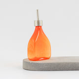 Rectangular Oil Dispenser Bottle - Handblown Glass - Orange