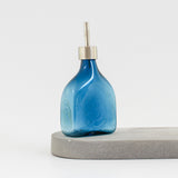 Rectangular Oil Dispenser Bottle - Handblown Glass - Lagoon