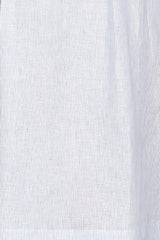 Ankle Length Sleep Shirt Blue Pinstripe - 100% Linen - One Size