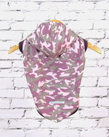 The Sharper Barker - Luxe Dog Hoodie - Emma - Pink Camo
