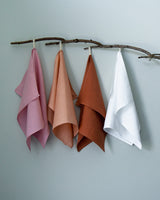 100% Pure Linen Tea Towels- Rosewood
