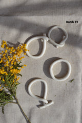 Porcelain Napkin Rings - White - Assorted - Set of 4
