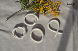 Porcelain Napkin Rings - White - Assorted - Set of 4