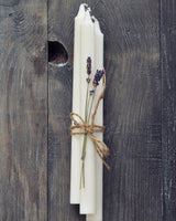 10" Formal Unscented Candles -  White - Pack of 10