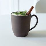 Dark Brown Sandstone Stoneware - Tall Mugs - Set of 2