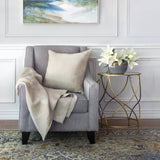 St Genève - Forte - 100% Linen Sateen Throw - Natural