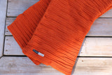 Pleated Knit Throw - Terra Cotta