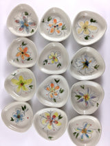 Porcelain Small Condiment Dish - Floral Collection - Set of 4