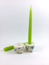 Porcelain Candle Holders - Floral Collection  - Set of 2