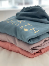 Oversized Natural Dyed Beach Hoodie with Logo on Back