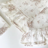 100% Pure Linen Tea Towels with Ruffles - Champs Nature