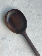 Hand Carved Long Handle Cooking Spoon - Walnut