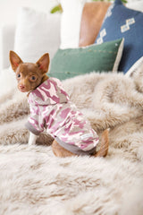 The Sharper Barker - Luxe Dog Hoodie - Emma - Pink Camo