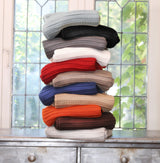 Pleated Knit Throw - Terra Cotta
