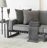 Pleated Knit Throw - Flannel (Dark Grey)