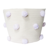 Twig + Tassel - Large Pom Pom Basket - Lilac