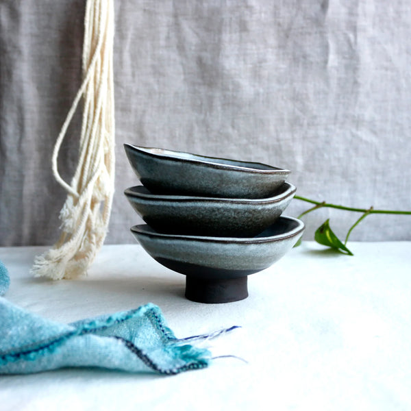Small Miso Footed Bowls - Set of 4
