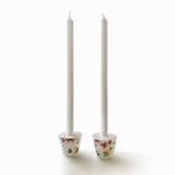Porcelain Candle Holders - Floral Collection  - Set of 2