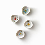 Porcelain Small Condiment Dish - Floral Collection - Set of 4