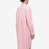 Long Sleep Shirt - Pink Flannel - 100% Brushed-Cotton