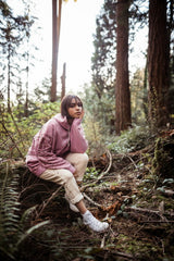 Oversized Natural Dyed Hoodie - Cochineal Pink