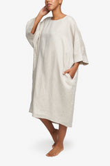 Pocket Kaftan - Sand - 100% Linen - One Size