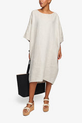 Pocket Kaftan - Sand - 100% Linen - One Size