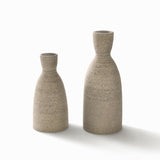 Speckled Sand Stoneware - Candlestick Holders - Set of 2
