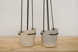 Speckled Sand Two-Tone Stoneware -  Hanging Planter