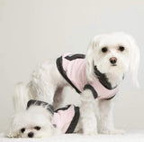 The Sharper Barker - Fleece Sleeveless Luxe Dog Hoodie - Holly - Pink/Grey