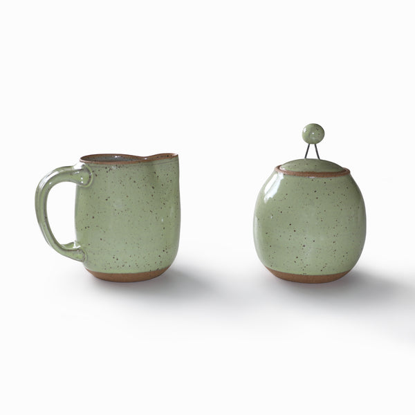 Toni Losey - Simply Speckled Collection Sugar Bowl- Green