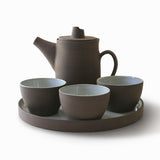 Dark Brown Sandstone Stoneware - Teapot