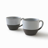 Dark Two-Tone Stoneware - Coffee Cups - Set of 2