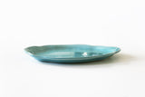 Porcelain Floral Oval Dessert Plates - Teal
