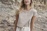 Anemone Waffle Organic Tee - Oatmeal